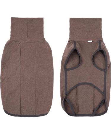 Heywean Dog Sweatshirt - Stretch Fleece Vest for Small & Medium Dogs | Winter Clothing for Indoor & Outdoor | XXS Brown - 1 Pack - Buy Online on SooperMarket.com