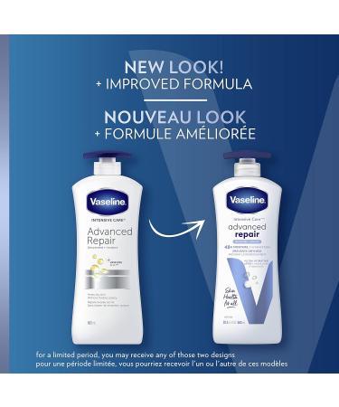 Vaseline Intensive Care Advanced Repair Unscented Lotion 600ml - Deep Moisturizing & Hydration for All Skin Types - Buy Internationally - Buy Online on SooperMarket.com