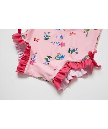 BONVERANO Baby Girls Long Sleeve Swimsuit UPF 50+ Toddler Bathing Suit | 18-24 Months Pink - Buy Online on SooperMarket.com