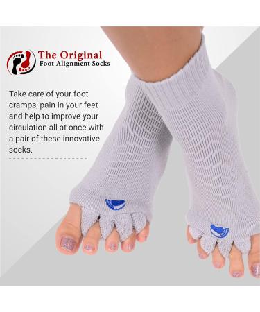 Original Foot Alignment Socks - Unisex Adult - Modern Light Gray - Size M - Buy Online on SooperMarket.com