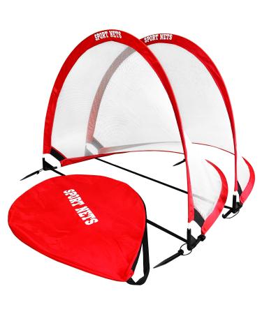 Portable Pop Up Soccer Goals, Set of 2 Soccer Nets with Carry Bag, Folding Indoor or Outdoor Goals 4 FT
