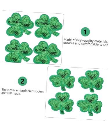STOBOK 1 Set 20 Pcs Patch St Patricks Day Patches Leaf Embroidered Hot Melt Adhesive Film Clothing - Buy Online on SooperMarket.com
