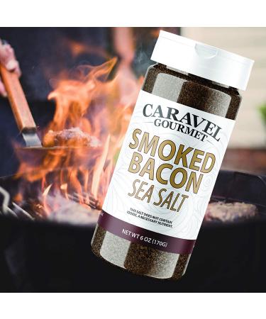 Caravel Gourmet Smoked Bacon Sea Salt Shaker - All Natural Seasoning for Popcorn & Bloody Mary Mixes - Bacon Bit Replacement - 6 Ounce - Buy Online on SooperMarket.com