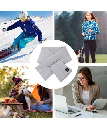 Zceplem Electric Neck Heating Pillow - 3 Temperature Settings Warm Collar for Men & Women Gray Heating Scarf for Outdoors - Buy Online on SooperMarket.com
