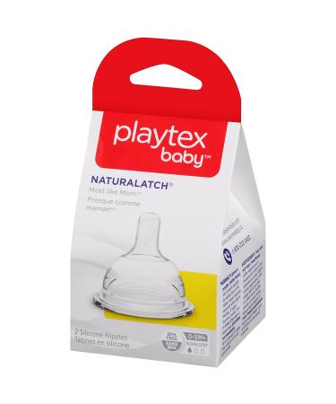 Playtex NaturaLatch Nipple Slow Flow 2-Count - Pack of 1 - Buy Online on SooperMarket.com