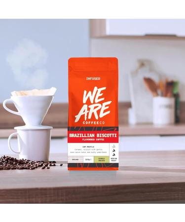 1kg Brazilian Biscotti Flavoured Ground Coffee - Caramel Nuts & Spice Notes - Arabica Medium Roast - Single Origin Omni Grind - Buy Online on SooperMarket.com