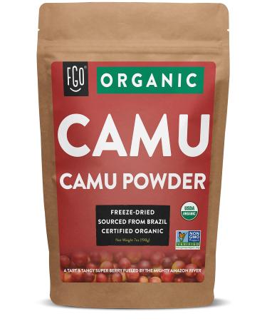 Organic Freeze-Dried Camu Powder | 7oz Resealable Kraft Bag | 100% Raw From Brazil | by FGO 7 Ounce (Pack of 1)