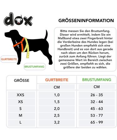 DDOXX Nylon Step-In Dog Harness - Adjustable Orange Puppy Harness for All Sizes - XXS (1.0 x 26-35 cm) - Comfortable & Durable International Shipping - Buy Online on SooperMarket.com
