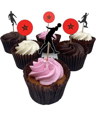 Morocco Football Silhouette Flag Mix Party Food & Cupcakes Picks Decorations Toppers (pack of 14) - Buy Online on SooperMarket.com
