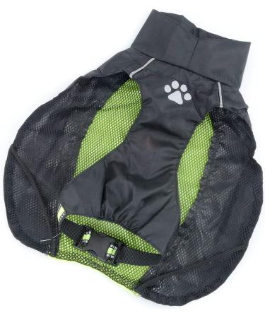 Ranphy Waterproof Dog Rain Coat for Medium & Large Dogs - Reflective Breathable Ultra-Light Jacket with Abdominal Protection - Perfect for Dachshunds & Labradors (9XL Green & Black) - Buy Online on SooperMarket.com
