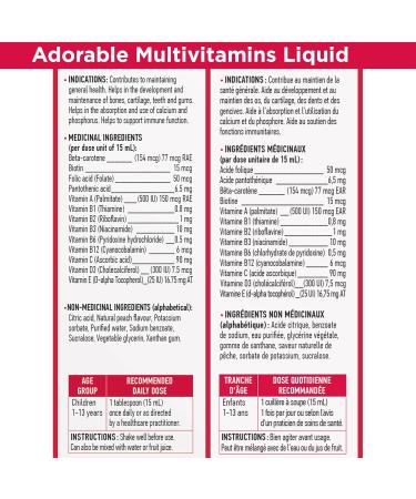Wampole Duo Adult Multivitamins Liquid and Adorable Kids Multivitamins Liquid 2 x 350 ml - Buy Online on SooperMarket.com