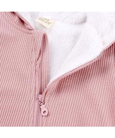 Kids Tales Newborn Baby Winter Romper | Rabbit Ear Hooded Zipper | 6-9 Months | Pink Thick - Buy Online on SooperMarket.com