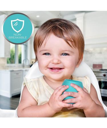 Silicone Baby Sippy Cup for First Stage Training | Feeding Specialist Designed | 3 Months+ | 3 OZ | Blue - Buy Online on SooperMarket.com