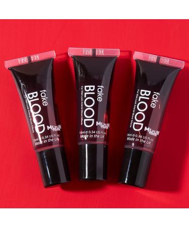 Moon Terror Fake Blood 10ml with Applicator | SFX Makeup for Halloween Vampire Zombie Theatre | Special Effects Red - Buy Online on SooperMarket.com