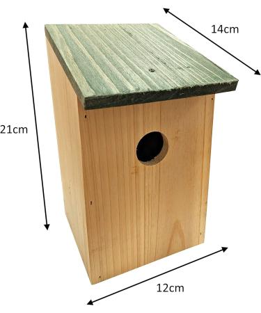 Wooden Nesting Box Wild Bird House Traditional Hinged Roof Garden Nester 1 - Buy Online on SooperMarket.com
