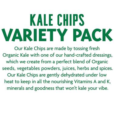 Rhythm Superfoods Kale Chips Variety Pack - Original, Zesty Nacho, Kool Ranch, Mango Habanero - 2.0 Oz (Pack of 4) - Organic, Non-GMO, Vegan, Gluten-Free Superfood Snacks - Buy Online on SooperMarket.com