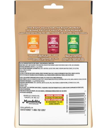 HALLS Honey Vanilla Flavour Cough Drops Throat Lozenges Sore Throat Relief Mentho-Lyptus 30 Lozenges Honey Vanilla 30 Count (Pack of 1) - Buy Online on SooperMarket.com