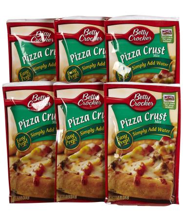 Betty Crocker Pizza Crust Mix, 6.5 - ounce Pouches (Pack of 6)