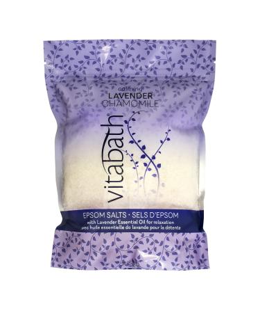 Vitabath Lavender Chamomile Epsom Salts Relaxing Detox Aromatherapy  Muscle Soreness & Body Ache Relieving Soak & Nourishing Skincare for Women & Men - Cruelty-Free - 36 oz