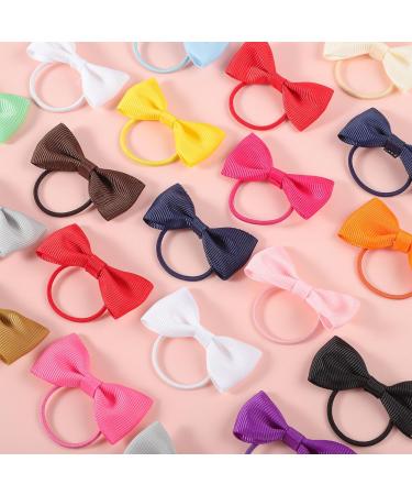40 pcs Baby Hair Ties & 10 pcs Hair Clips Set for Toddlers - Elastic Hair Bands and Ribbon Bows, Girls Hair Accessories - Buy Online on SooperMarket.com