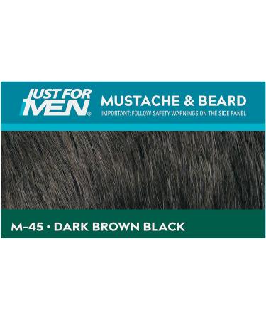 Just For Men M45 Dark Brown Black Moustache & Beard Dye for Fuller Look - Includes Applicator Brush - Buy Online on SooperMarket.com