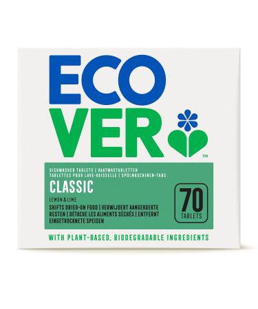 Ecover Classic Dishwasher Tablets 70 Tablets Lemon 70 Count (Pack of 1)