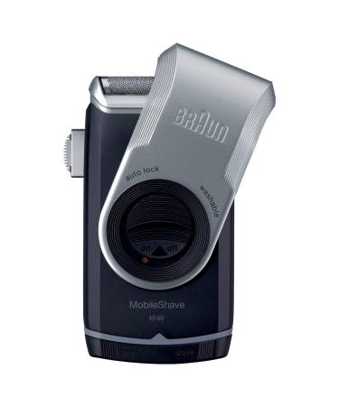 Braun Mobileshave Elektrorasierer razor men for on the go traveler soldier with long-haired trimmer gift man M-90 black/silver |Pack