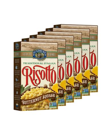Lundberg Family Farms - Traditional Italian Risotto, Butternut Squash, Convenient Side Dish, 20 Minute Cook Time, Pantry Staple, Sustainably Farmed, Non-GMO, Gluten-Free, Kosher Dairy (5.8 oz, 6-Pack)