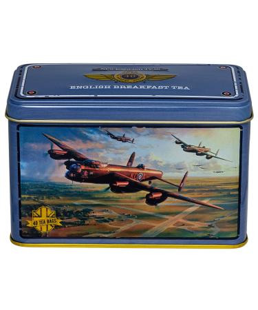 New English Teas Lancaster Bomber Tea Tin with 40 Breakfast Teabags 40 Count (Pack of 1)