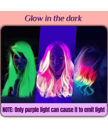 Temporary Hair Dye  Glow in the Dark Paint for Hair & Body  Super Hair Chalk for Girls  Kids Hair Dye for Party Supplies  Unique Hair Coloring Product Gifts for Kids Glow_Red_Blue_Sliver_Green_Yellow_Purple - Buy Online on SooperMarket.com