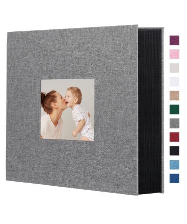Miaikoe Photo Album 6x4 1000 Pockets Slip in Large Capacity Album for Family Wedding Anniversary Linen Album Book Holds 1000 Horizontal and Vertical 10x15cm Photos(1000 Pockets Grey) 1000 Pockets Grey