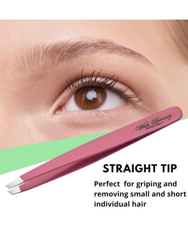 Wishbeauty Baby Pink Stainless Steel Mini Slant Tweezer (Pink) - Buy Online on SooperMarket.com