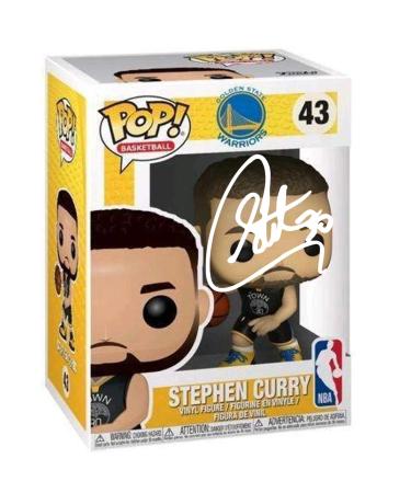 Stephen Curry #43 Facsimile Signed Reprint Laser Autographed Funko POP! Basketball NBA: Golden State Warriors Figurine with Protector Case