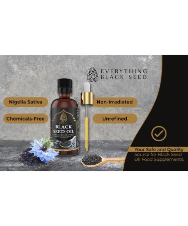 Turkish Black Seed Oil (Nigella Sativa Black Cumin) 100% Organic Cold Pressed 3X Thymoquinone- Glass Bottle (100ml) - Buy Online on SooperMarket.com