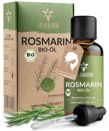 Heldengr n Bio rosemary oil 50 ml high -dose stimulated hair growth - hair oil in hair loss - 100% natural rosemary oil - rosemary oil hair 50 ml (1 Pack) rosemary