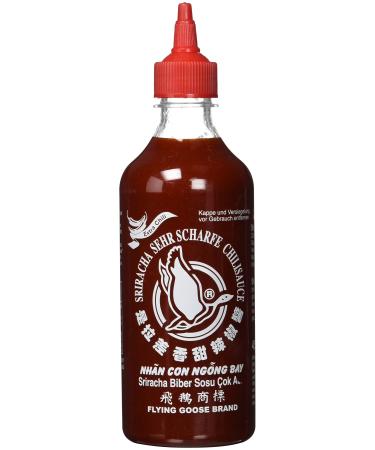 Flying Goose Sriracha very hot chili sauce - very hot red cap seasoning sauce from Thailand 1 pack (1 x 455 ml) 455ml