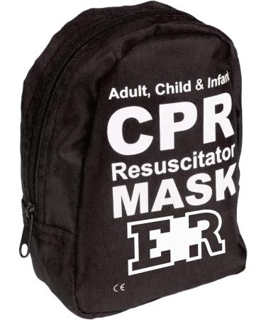 Adult and Infant CPR Mask Combo Kit with Gloves and Alcohol Prep Pads - Tactical Black (2 Count) - Buy Online on SooperMarket.com