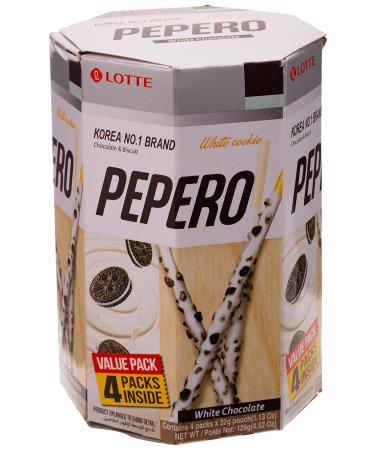 Lotte Pepero White Cookie Stick Biscuit with White Chocolate 128g