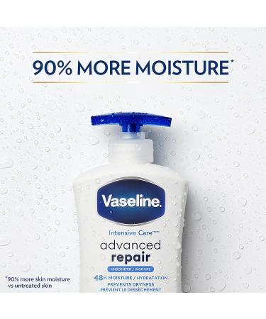 Vaseline Intensive Care Body Lotion Advanced Repair Unscented - Ultra-Hydrating Lipids for Extremely Dry Skin - 20.3 oz - International Shipping Available - Buy Online on SooperMarket.com
