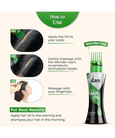 Buy New Improved Herbal Hair Oil with Wonder Cap (100 ml) - Enhance Hair Growth & Shine | International Shipping Available - Buy Online on SooperMarket.com