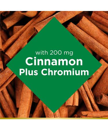 Nature's Bounty Cinnamon Plus Chromium 2000 mg - 60 Capsules for Blood Sugar Support - Buy Online on SooperMarket.com