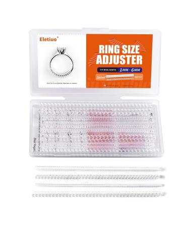 12 Pack Ring Size Adjuster for Loose Rings Invisible Transparent Silicone Guards Clip Noodle Jewelry Tightener Connector Fitter Resizer 4 Sizes Fit Almost Any Ring for Women and Men