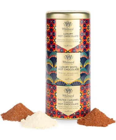 Whittard of Chelsea | Hot Chocolate Stacking Tin |Gift Set For Men & Women| Milk Chocolate White Chocolate and Salted Caramel Chocolate (3 x 100g) Milk Chocolate 100 g (Pack of 3) - Buy Online on SooperMarket.com