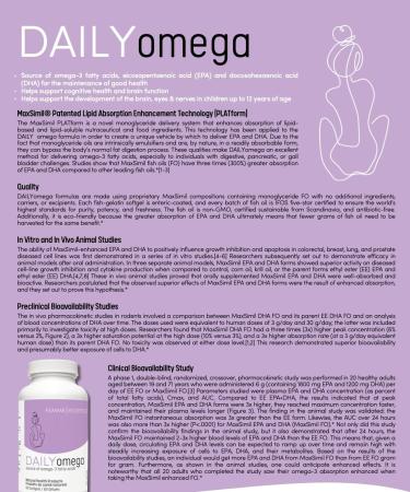 DailyOmega Superior Absorption MaxSimil Monoglyceride Omega-3 Fish Oil - Support Brain and Heart Health - Professional Strength 60 Softgels - Buy Online on SooperMarket.com