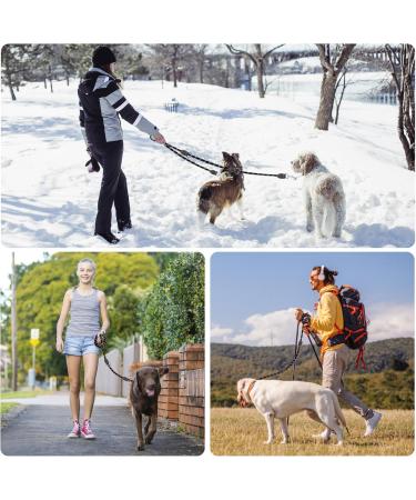 Runway Double Dog Leash 3m Adjustable | Dual Clip Leash for Small & Large Dogs | Durable Black Long Line - Buy Online on SooperMarket.com