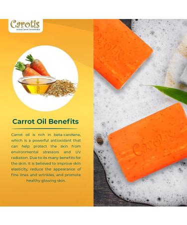 CAROT S Exfoliating Soap 200g/7.1 oz - Skin Brightening & Moisturizing Bar with Carrot Oil & Vitamin A - Buy Online on SooperMarket.com