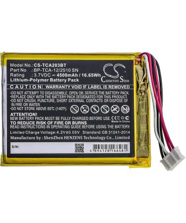 Replacement Battery for Technicolor TCA203 & TCA203COMG | 4500mAh 3.7V - BP-TCA-12/2510 - Buy Online on SooperMarket.com