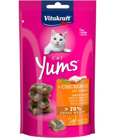Vitakraft cat snacks Cat Yums Chicken and cat grass 1x 40g Chicken & cat grass 40 g (1 pack)