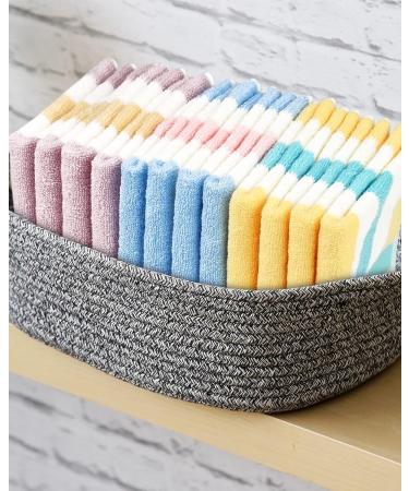 Striped Cotton Washcloths Set - 12 Pack, 13x13 Inches - Face & Body Towels in 3 Colors - Buy Online on SooperMarket.com