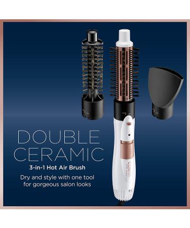 Conair Double Ceramic 3-in-1 Hot Air Brush for Effortless Styling - Buy Online on SooperMarket.com